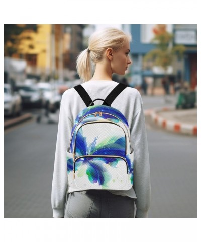 Small Backpack for Women Travel Bag Abstract Blue Butterfly Daypack Purse Fashion Shoulder Bag Rucksack Medium B730 $13.00 Ba...