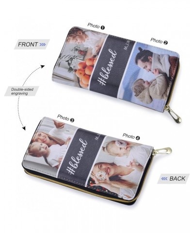 Personalized Wallets for Women Custom Picture & Name PU Leather Zipper Wallets for Women Cell Phone Wallet Personalized Gifts...