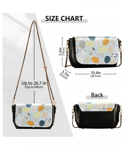 Easter Crossbody Handbag Fantasy April Cute Eggs PU Leather Shoulder Bag Sturdy Travel Pouch Compact Chic Bag for Women Every...