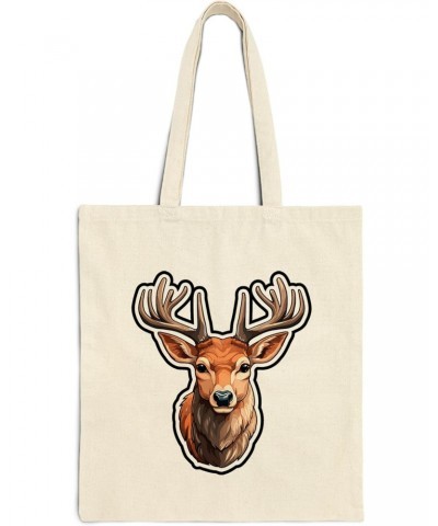 Deer Cotton Tote Bag for Women Men Casual Tote Bag Cloth Canvas Shopping Bags with Handles Cute Bags Everyday Use 15" x 16" A...