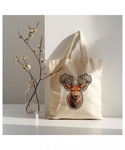 Deer Cotton Tote Bag for Women Men Casual Tote Bag Cloth Canvas Shopping Bags with Handles Cute Bags Everyday Use 15" x 16" A...