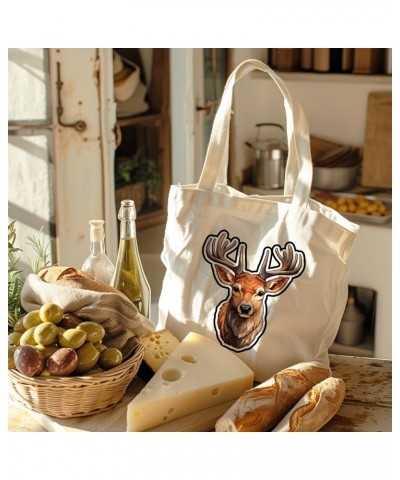 Deer Cotton Tote Bag for Women Men Casual Tote Bag Cloth Canvas Shopping Bags with Handles Cute Bags Everyday Use 15" x 16" A...