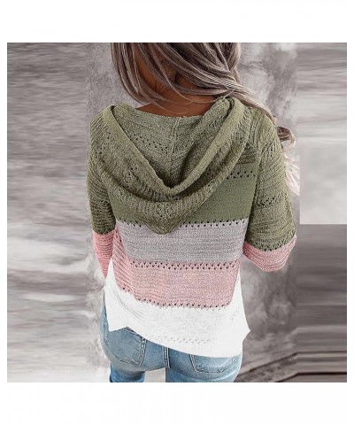 Women Fashion Cute Long-Sleeved Sweater Pullover Comfortable Crochet Sweaters Lightweight Autumn and Winter 5-army Green $7.8...