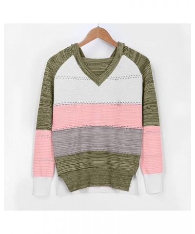 Women Fashion Cute Long-Sleeved Sweater Pullover Comfortable Crochet Sweaters Lightweight Autumn and Winter 5-army Green $7.8...