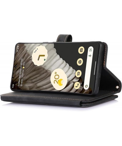 for Google Pixel 8 flip Phone case, Leather case with Nine Card Zipper Bag Black Pixel 8 Green $18.21 Others