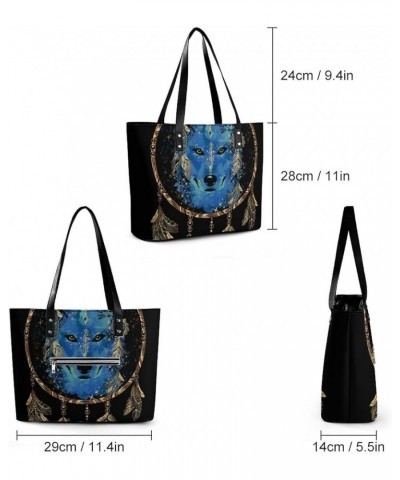 Large Capacity Work Tote Bags Leather Commuter Bag Handbags With Zipper Color425 $17.35 Totes