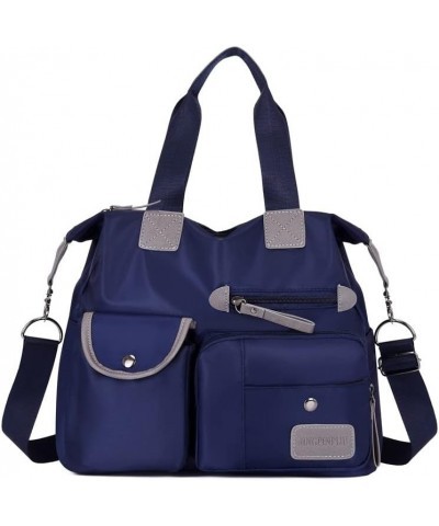 Handbag For Women Waterproof Nylon Crossbody Bag Shoulder Handbag Storage Tote Blue $11.73 Totes