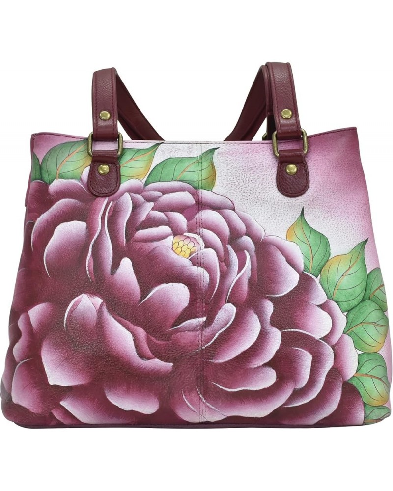 Satchel Shoulder Handbag - Genuine Leather Precious Peony $82.16 Handbags