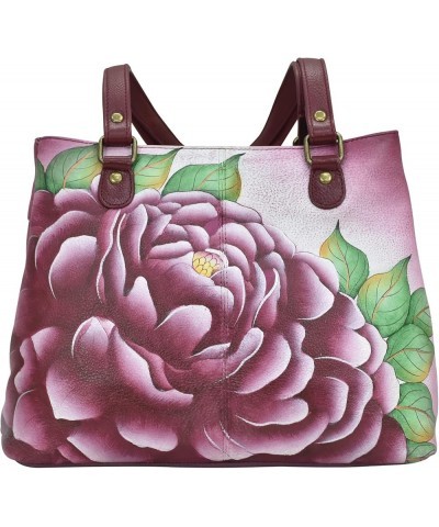 Satchel Shoulder Handbag - Genuine Leather Precious Peony $82.16 Handbags