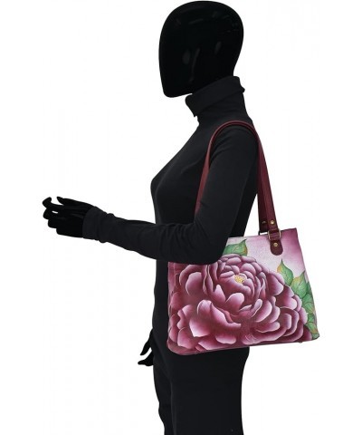 Satchel Shoulder Handbag - Genuine Leather Precious Peony $82.16 Handbags