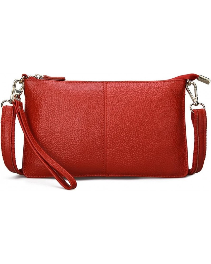 PU leather Crossbody Bag for Women Fashion Shoulder Bag Small Wristlet Clutch Purse Phone Wallets Handbag Red $24.28 Totes