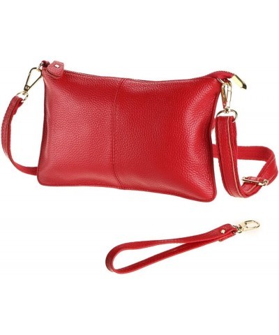 PU leather Crossbody Bag for Women Fashion Shoulder Bag Small Wristlet Clutch Purse Phone Wallets Handbag Red $24.28 Totes