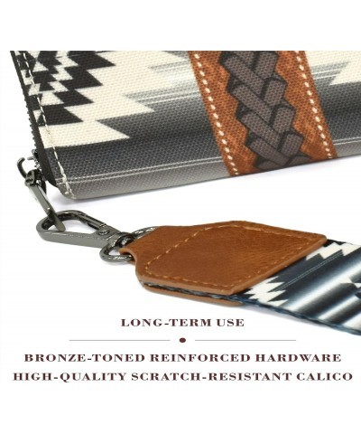 Wristlet Wallets Western Wallet Boho Aztec Credit Card Holder Crossbody Purse Leather Clutch Purses for Women (Black) Black $...