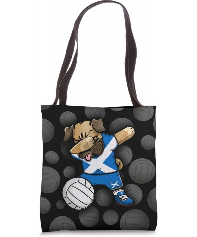 Dabbing Pug Scotland Volleyball Fans Jersey Scottish Sport Tote Bag $11.74 Totes