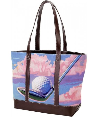 Tote Bag, Large Tote Bag, Women's Tote Handbags, Golf Balls Sky Grass, Totes for Women Design 10509 $23.51 Totes