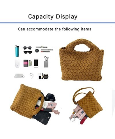 Women Handbags and Purses Woven Composite Bag Travel Pouch Phone Bag Small Tote Shoulder Bag Chain Crossbody Bag Avocado Gree...