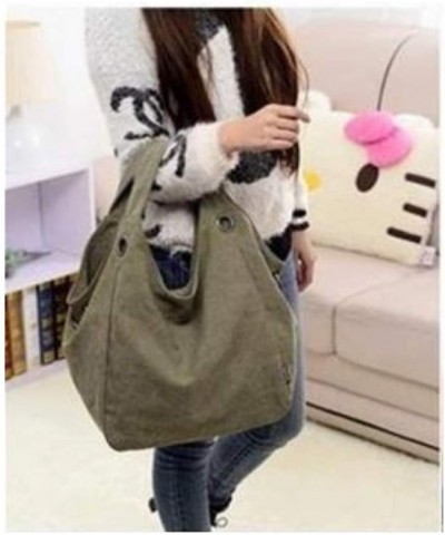 Backpack, Women's Shoulder Bag, Large-Capacity Canvas Shopping Bag, Mummy Bag, 29 × 32 × 18cm Military Green $26.39 Backpacks