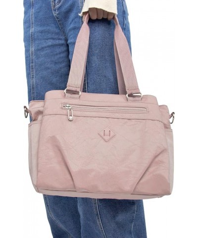 Women Crossbody Bag Handbag Lightweight Shoulder Purse Nylon Multi Pocket Crossbody Bag Ladies Travel Handbag 2515-pink $11.7...