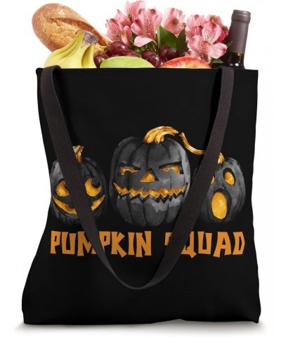 Black Pumpkin Lover Graphic For Halloween Cute Pumpkin Squad Tote Bag $17.08 Totes