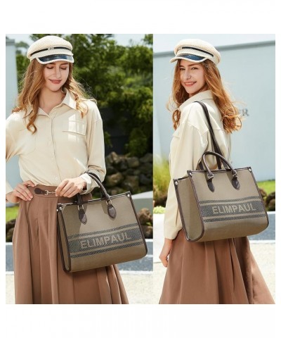 Women Fashion Handbags Wallet Tote Bag Shoulder Bag Top Handle Satchel Purse Set 4pcs Gray+dark Coffee $13.12 Totes