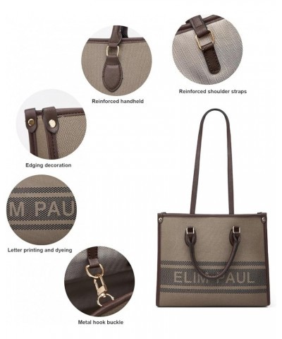 Women Fashion Handbags Wallet Tote Bag Shoulder Bag Top Handle Satchel Purse Set 4pcs Gray+dark Coffee $13.12 Totes