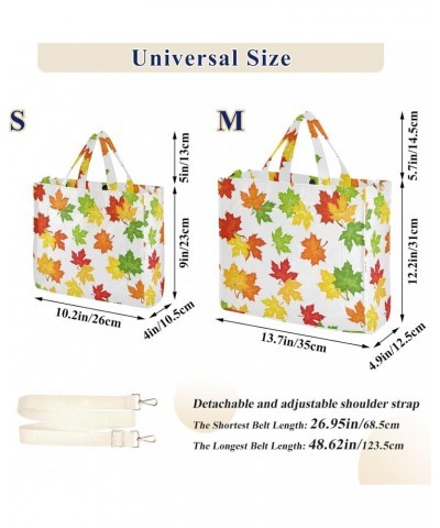 Maple Eaves Corduroy Tote Versatile Shoulder Bag for Women Zipper Magnetic Clasp，S $16.51 Totes