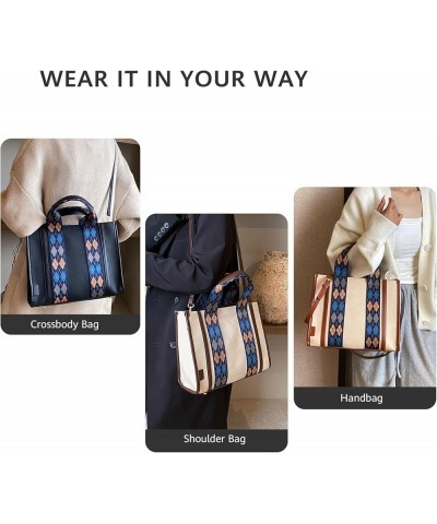 Canvas Tote Bag for Women Work Tote with Zipper Cute Shoulder Crossbody Handbags Purse for Work Blue $25.96 Totes