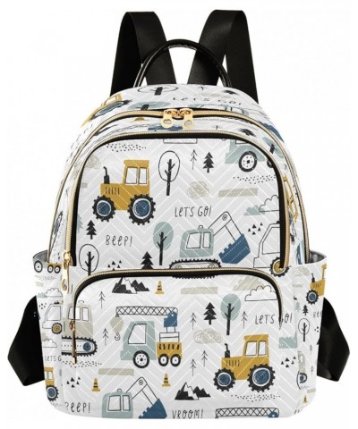 Fashion Backpack Mini Backpack Purse Casual Daily Backpack Childish Truck Excavator for Travel for College Work Medium $21.65...