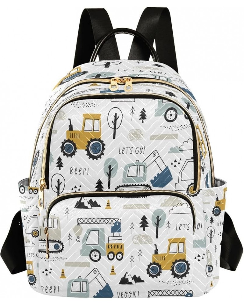 Fashion Backpack Mini Backpack Purse Casual Daily Backpack Childish Truck Excavator for Travel for College Work Medium $21.65...