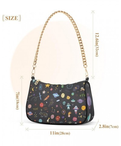 Vintage Skull Butterfly Small Going out Purse for Women Shoulder Handbags for Women Cartoon Space Doodles $13.64 Shoulder Bags