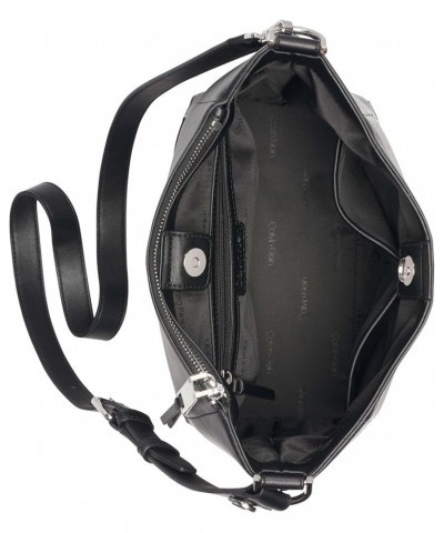 Aura North/South Convertible Hobo Shoulder & Messenger Bag Black/Silver $40.84 Shoulder Bags