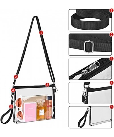 Women Transparent Shoulder Crossbody Bag Designer Fashion Handbag Purse Shoulder Strap Zipper Greyline $14.99 Shoulder Bags