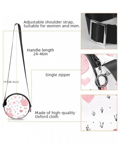 Round Crossbody Purse for Women, Shoulder Bag, cartoon animals bear $11.11 Crossbody Bags