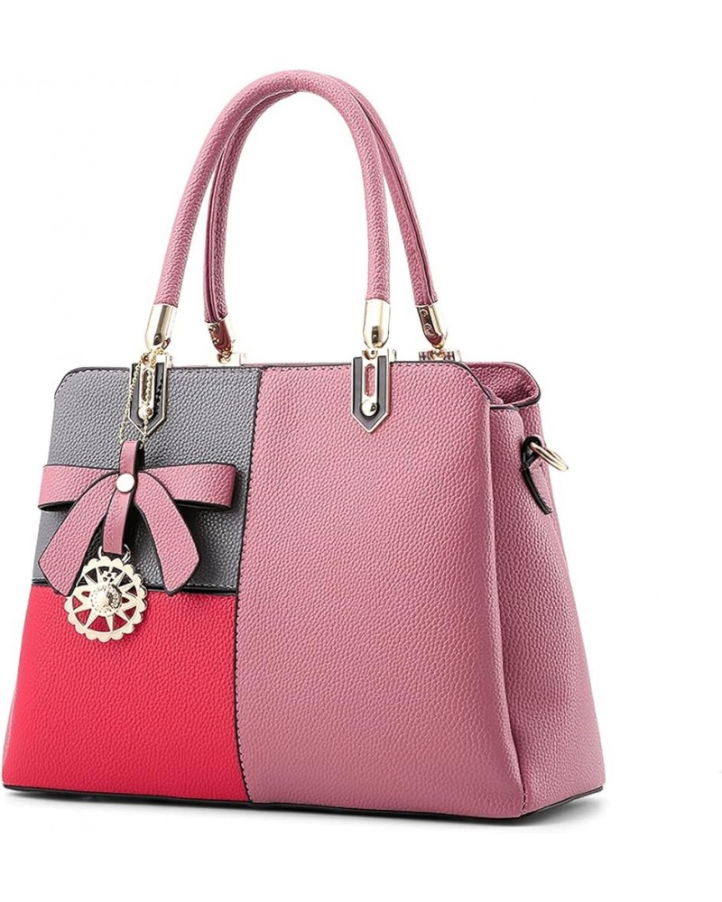 Color Block Women Handbag Elegant Womens Shoulder Bag Crossbody Bag Pink a $31.25 Shoulder Bags