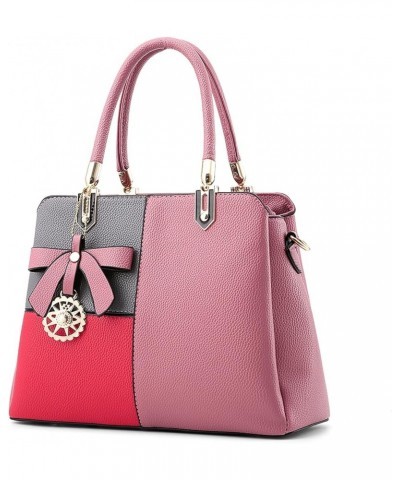 Color Block Women Handbag Elegant Womens Shoulder Bag Crossbody Bag Pink a $31.25 Shoulder Bags