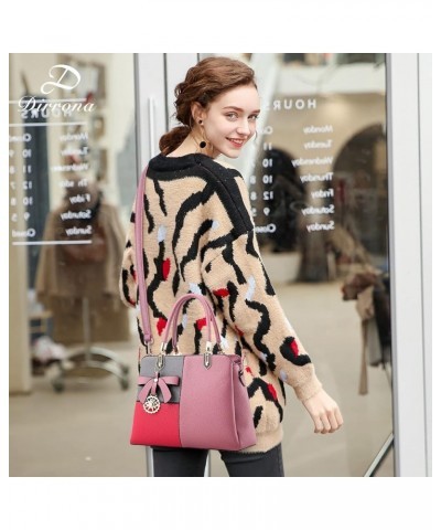 Color Block Women Handbag Elegant Womens Shoulder Bag Crossbody Bag Pink a $31.25 Shoulder Bags