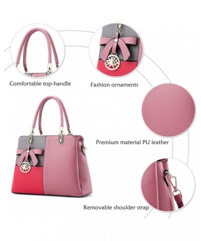 Color Block Women Handbag Elegant Womens Shoulder Bag Crossbody Bag Pink a $31.25 Shoulder Bags