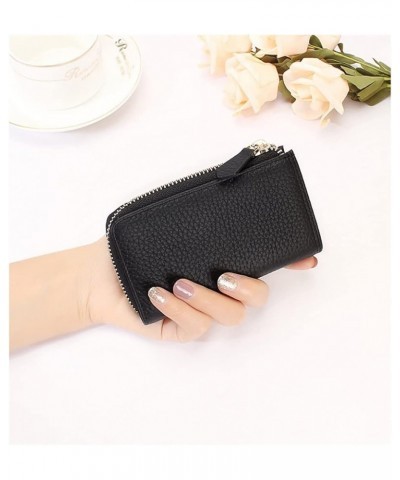 Key Case Women's Korean Leather Large-Capacity Multi-Function Wallet Card Case All-in-one Zipper Bag (Color : B, Size : 13x8x...