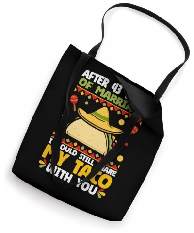 43rd Wedding Anniversary Taco Married Couple Men Women Tote Bag $13.50 Totes