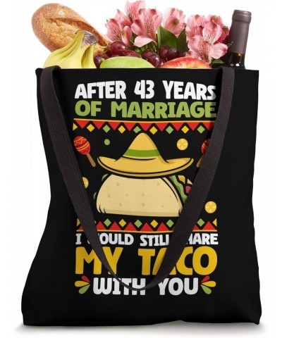 43rd Wedding Anniversary Taco Married Couple Men Women Tote Bag $13.50 Totes