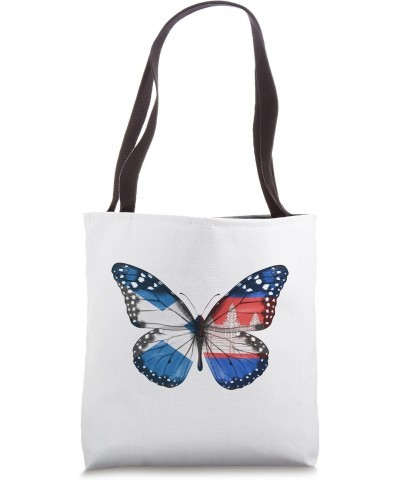 Scottish Cambodian Flag Butterfly Tote Bag $15.37 Totes