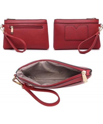 MKP Women Fashion Satchel Handbags and Purses Ladies Top Handle Tote Work Shoulder Bags with Matching Wristlet Wallet Red $36...