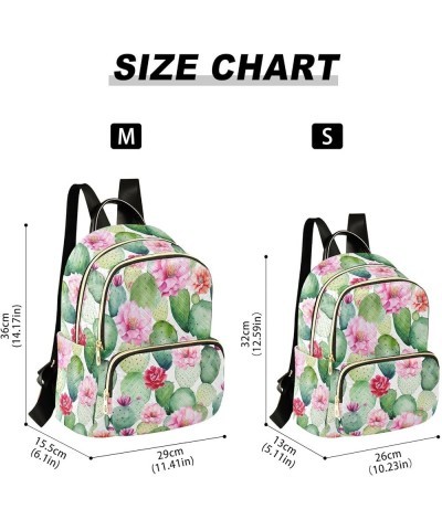 Cute Green Cactus Backpack for Women Fashion Shoulder Bags Small Casual Daypack Travel Bag S 202a3120 M(11.4"x6.1"x14.17") 20...