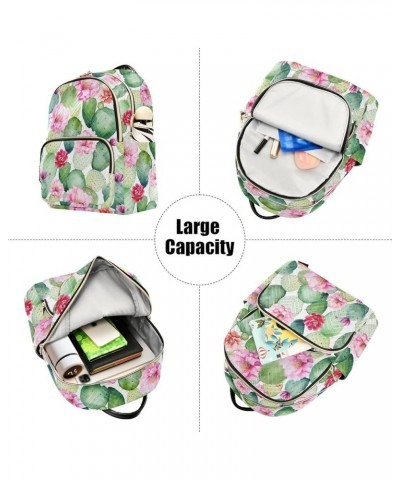 Cute Green Cactus Backpack for Women Fashion Shoulder Bags Small Casual Daypack Travel Bag S 202a3120 M(11.4"x6.1"x14.17") 20...