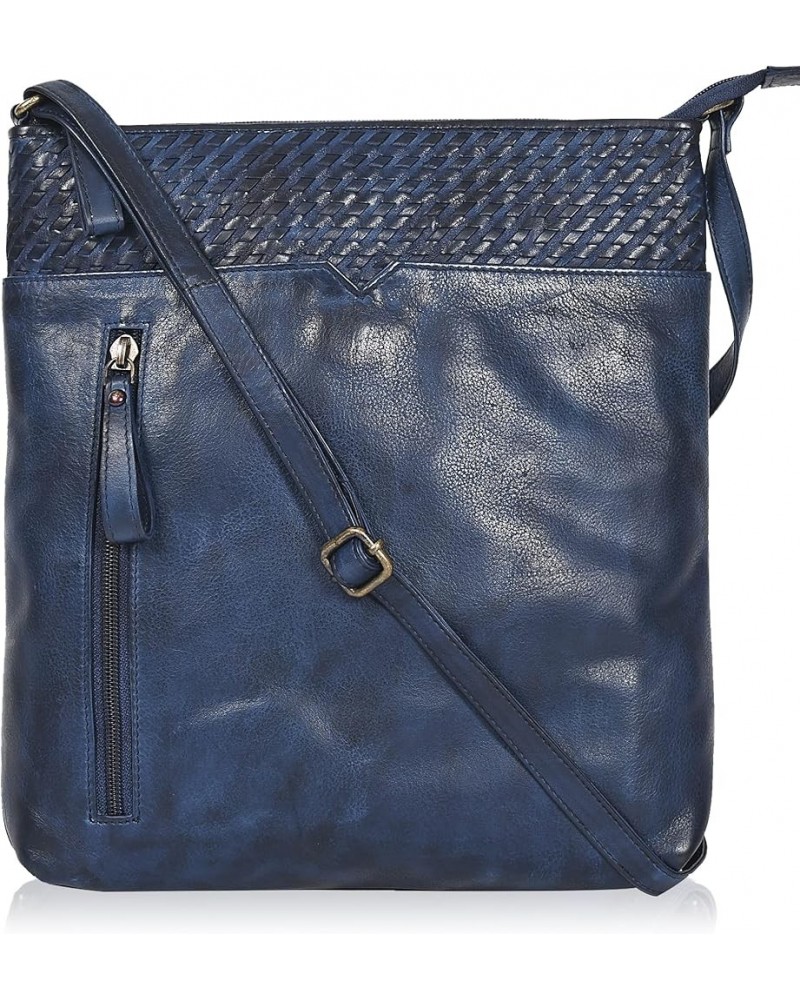 Leather Crossbody Bags for Women - Women's Handbags Bag Adjustable Shoulder Strap Purse Blue-2 $21.60 Crossbody Bags