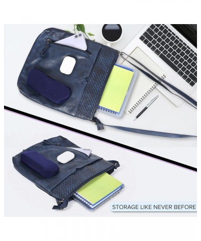 Leather Crossbody Bags for Women - Women's Handbags Bag Adjustable Shoulder Strap Purse Blue-2 $21.60 Crossbody Bags