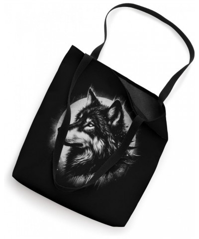 Scary Wolf Wild Design idea For Lovers of Wolves Tote Bag $10.92 Totes