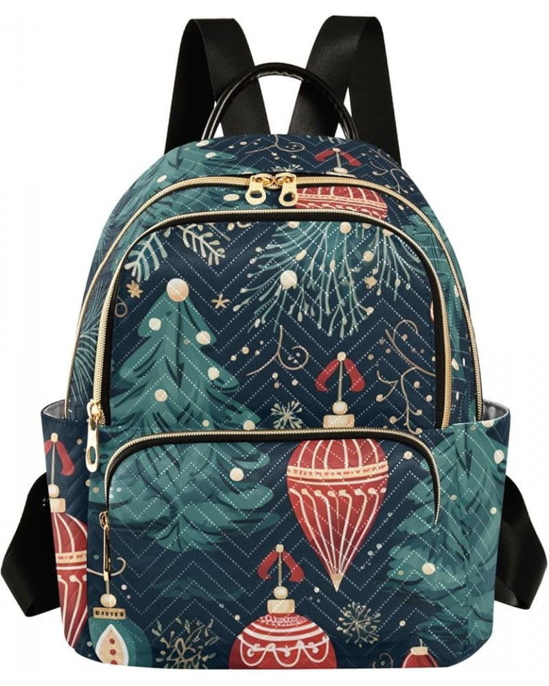 Christmas Tree Red Lantern Fashion Travel Backpack for Women Multi Pockets Lightweight Purse for Women-M Multicolor Medium $1...