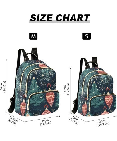 Christmas Tree Red Lantern Fashion Travel Backpack for Women Multi Pockets Lightweight Purse for Women-M Multicolor Medium $1...