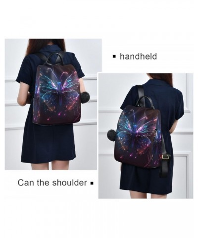 Women Backpack for Travel - Glowing Neon Butterfly, Anti Theft Casual Daypack Shoulder Bag Purse 15 inches $22.95 Backpacks